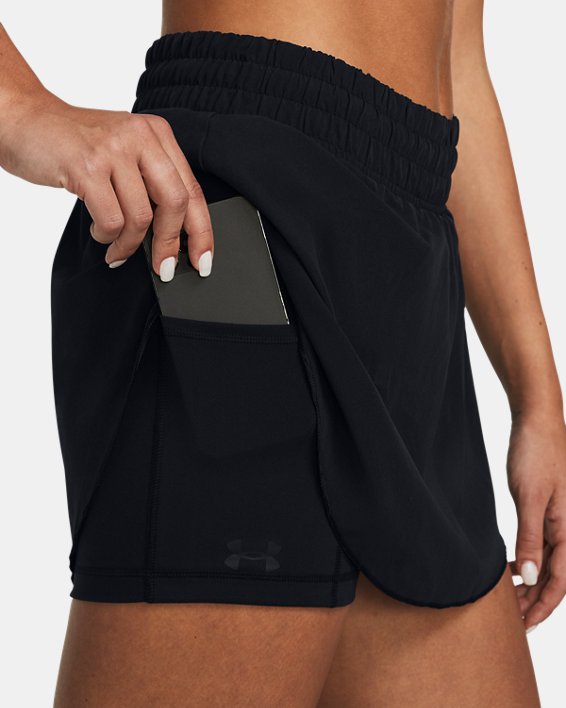 กางเกงกระโปรง UA Flex Woven สำหรับผู้หญิง in Black image number 3